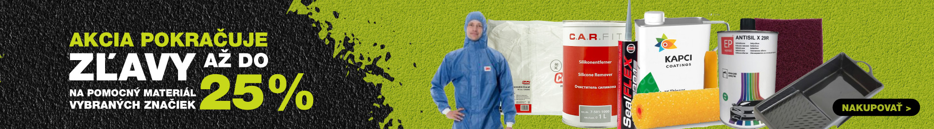 Zlava Na pomocný materiál až do 25%